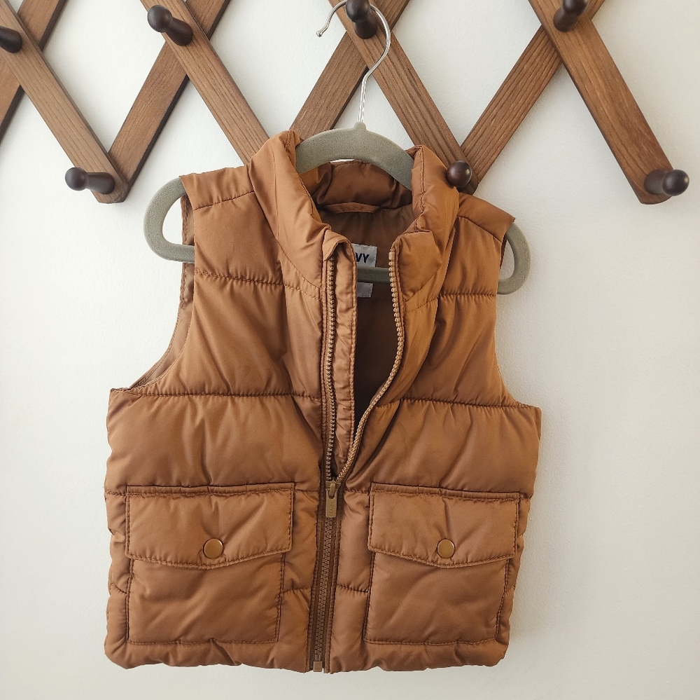 Old Navy Brown Puffer Vest